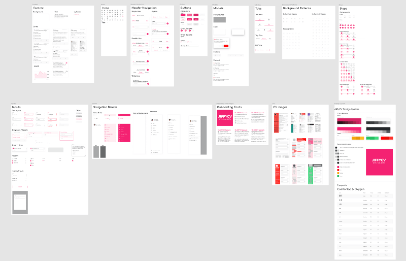 jiffyCV design system