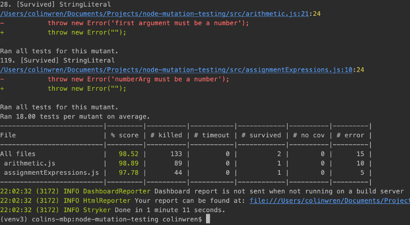 styker CLI output