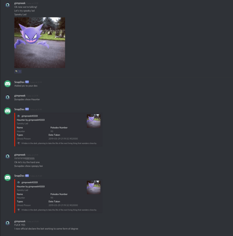 discord bot in action